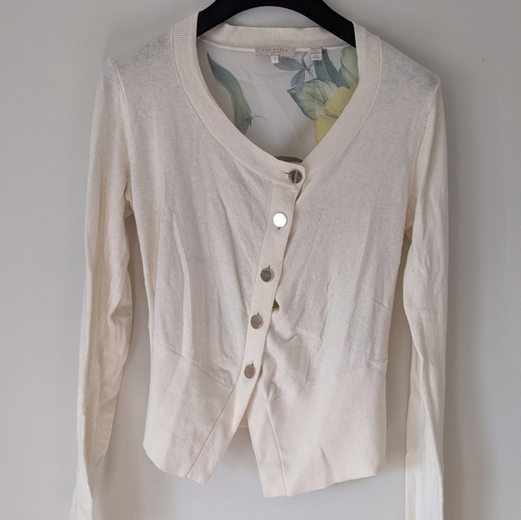 Ted Baker Natural Ciceli Floral Cardigan - Picture 2 of 10